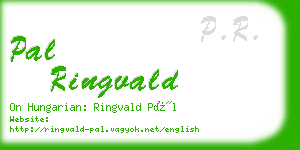 pal ringvald business card